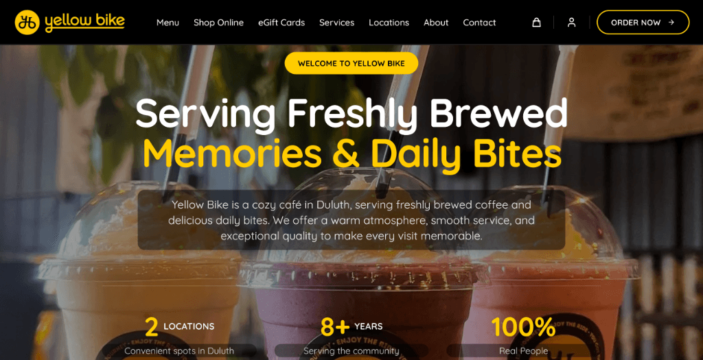 Yellow Bike Coffee project preview